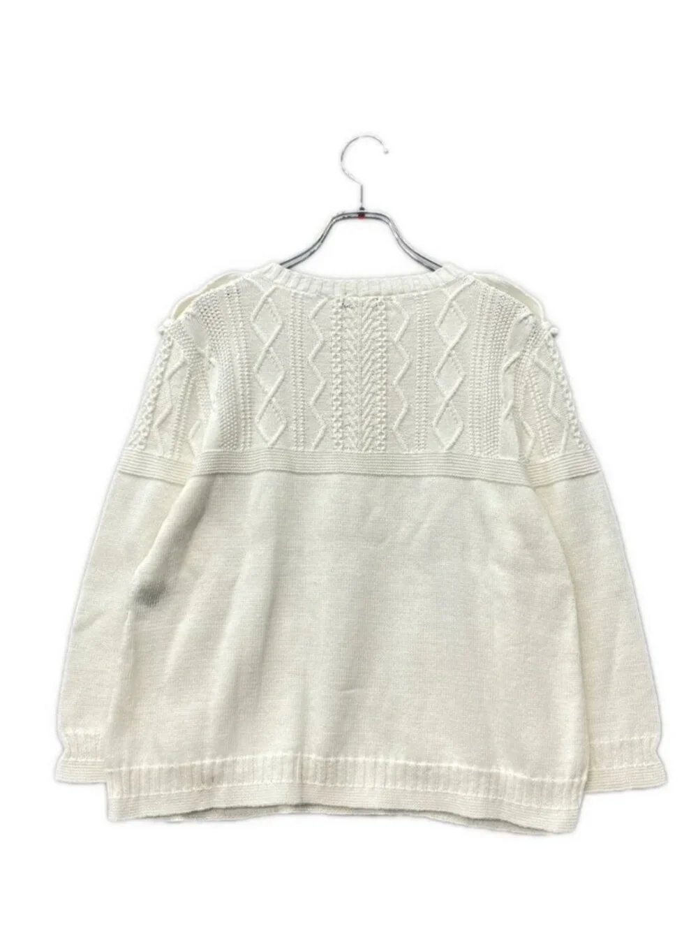 Chanel Long Sleeve CC Logo Button Cotton Knit 40 Sweater